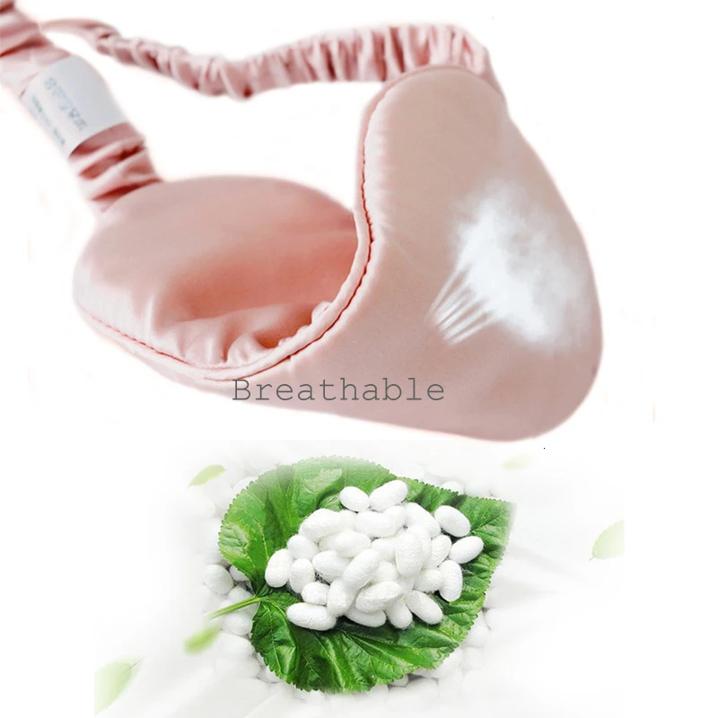 1 piece of pure silk filled sleep eye mask soft travel rest sleep aid patch eye mask healthy eye mask 241024