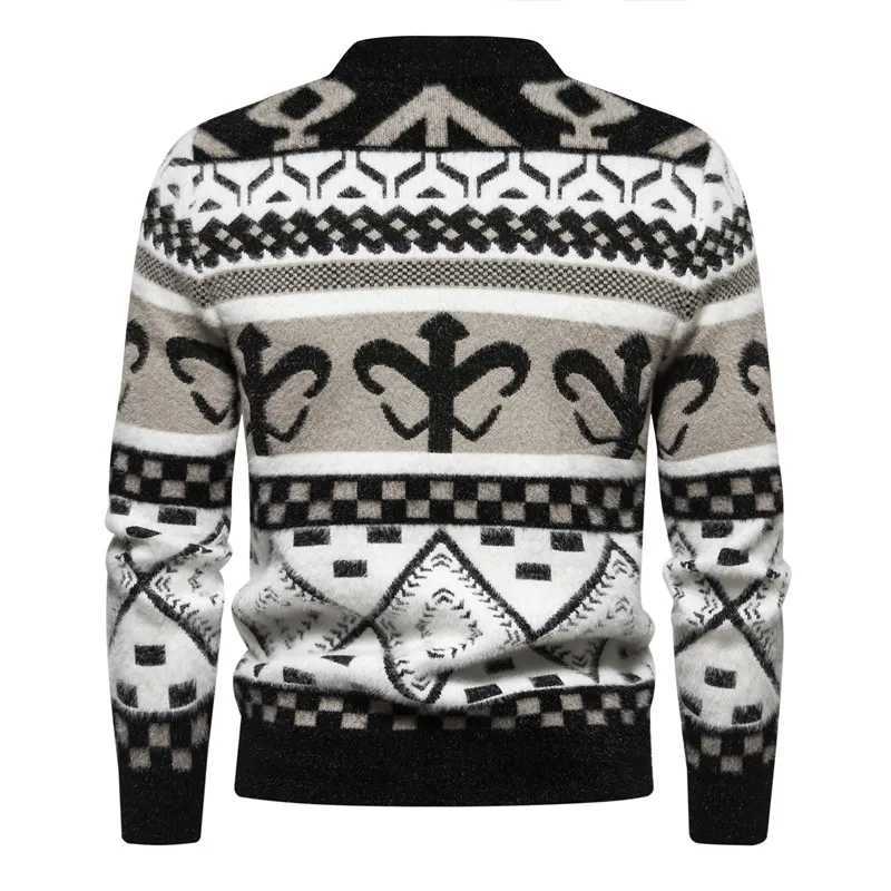 Mens New Imitation Mink Sweater Soft and Comfortable Fashion Warm Knit Sweater Man Clothes LX241024