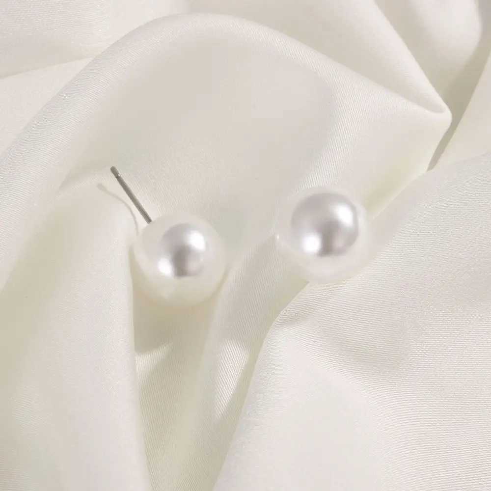 5 pairs of elegant pearl earrings Korean small round pearl earrings suitable for women simple wedding party jewelry 4/5/6/8/10/12mm W241023