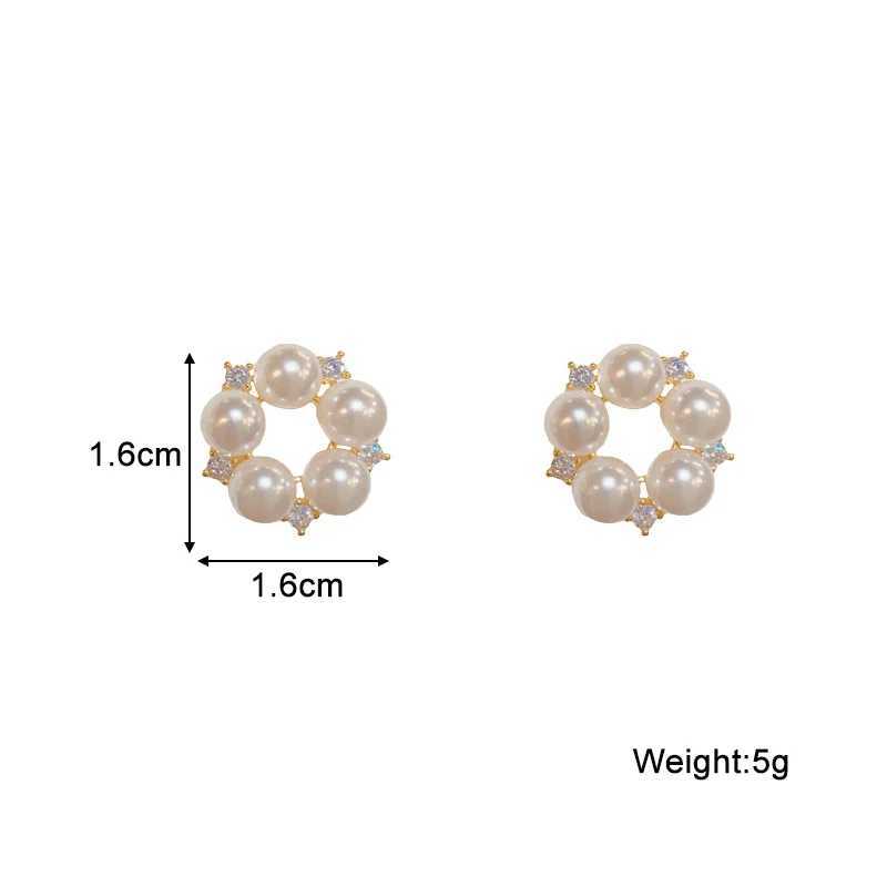 New Pearls Stud Earrings for Women Imitation Pearl Crystal Beads Shiny Sweet Womens Small Earrings Korean Fashion Ear JewelryX241023