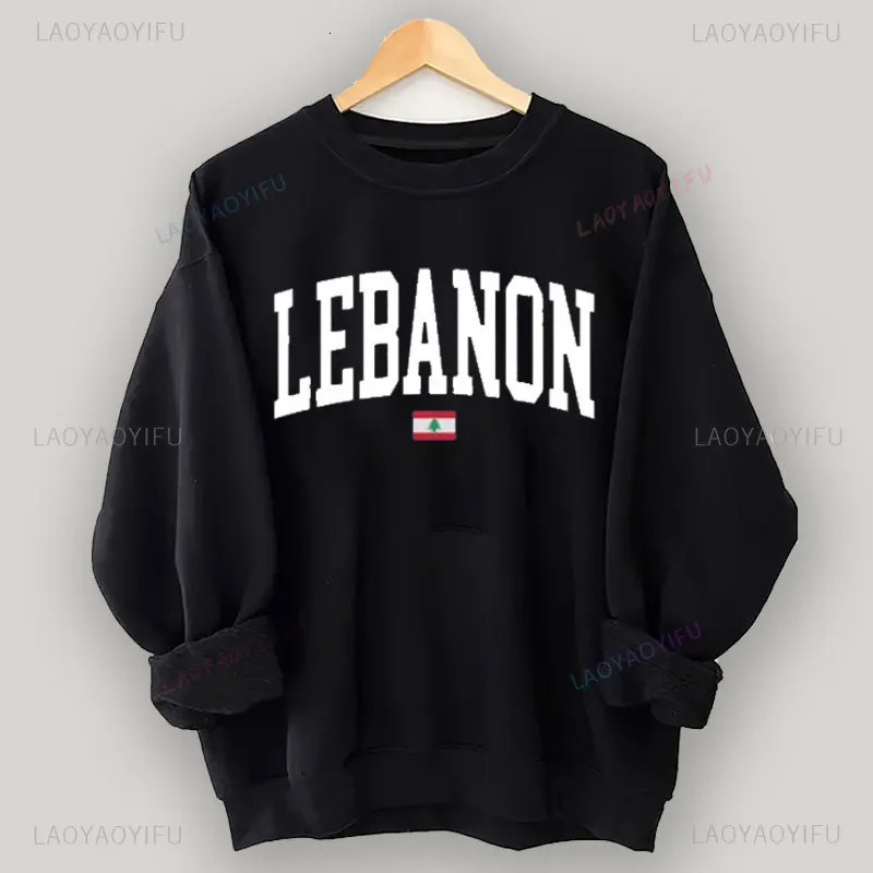 Lebanon Flag Sweatshirt Hoodie Man Women Comfort Pullovers Beirut Map Crewneck Lebanese Hoody Harajuku Fashion Streetwear 241023