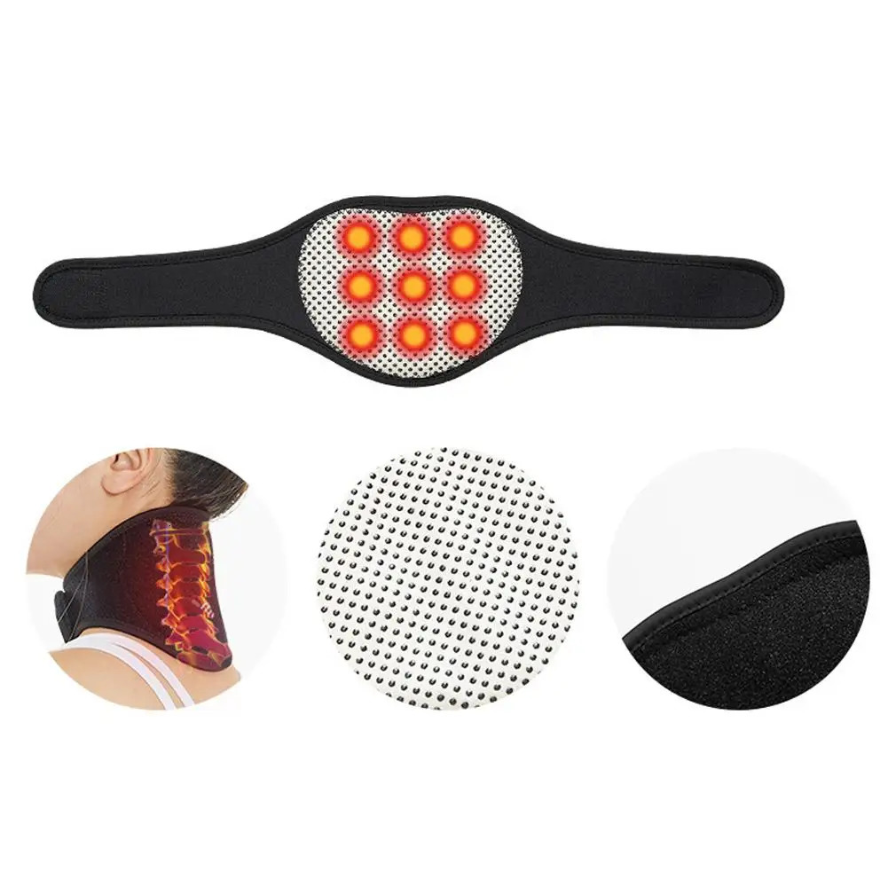 Selfheating Tourmaline Neck Magnetic Therapy Support Heat Pain Brace Belt Relief Cervical Vertebra Wrap Protection Retenti U3B6 241024