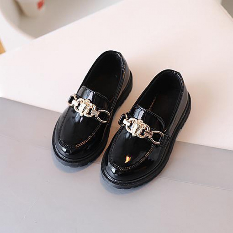 Kids Toddler Patent Leather Shoes British Style Children Slip on Loafers Cutefeet for Girl Boy Student Performance Shoes Sizes 21 - 37