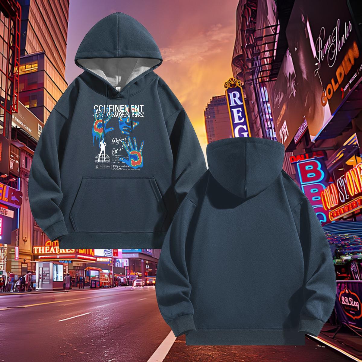 2024 Mens Hoodie Sweatshirt Breathable Soft Popular Men's Hooded Sweatshirt Custom Print Plus Size Pullover Hoodie Sports Casual Thick Plush