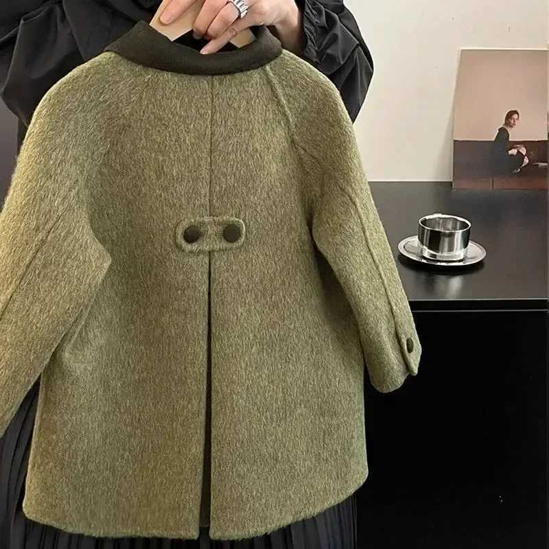 Childrens Clothing 2024 Winter New Fashionable Double sided Wool Coat Childrens Wool Coat W241023