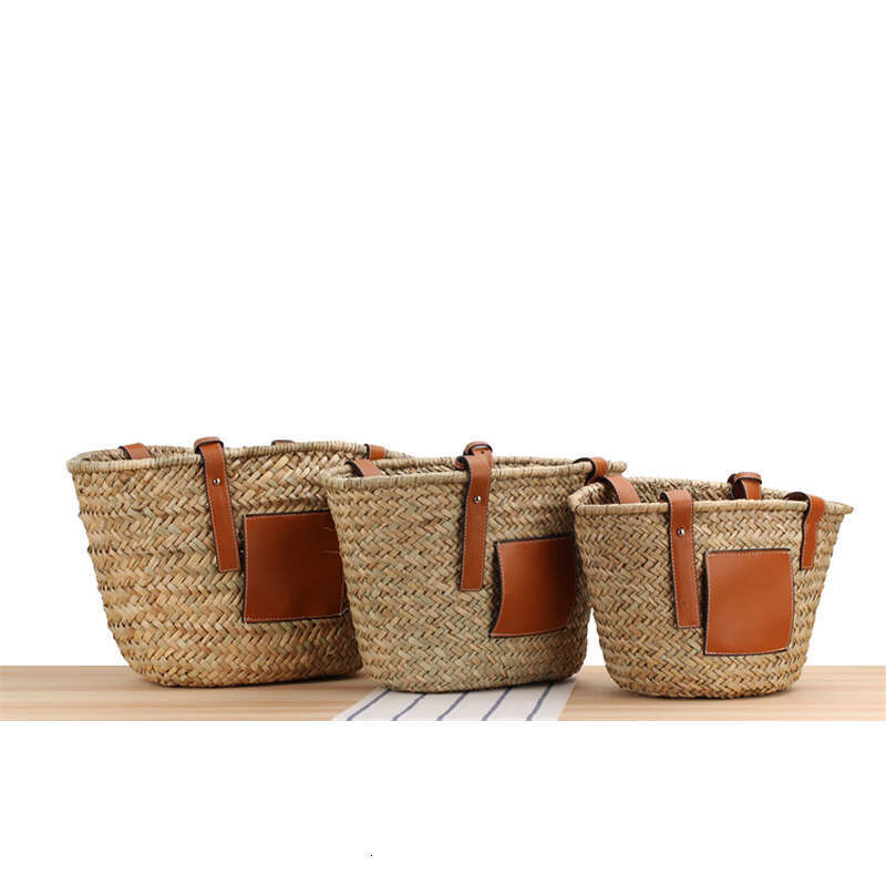 Woman bag straw bag Rattan Large Capacity Tote Designer Wicker Woven Women Handbags Summer Beach Bali Straw Bag Lady Travel Big Basket Purse tote purs