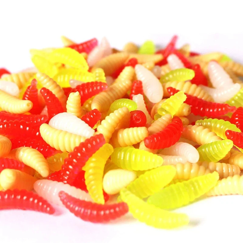 Wholesale 2cm 03g Maggot Soft Fishing Lure Silicone Smell Grub Worms Artificial Fishy Bait 100050030020010050PCS 241024