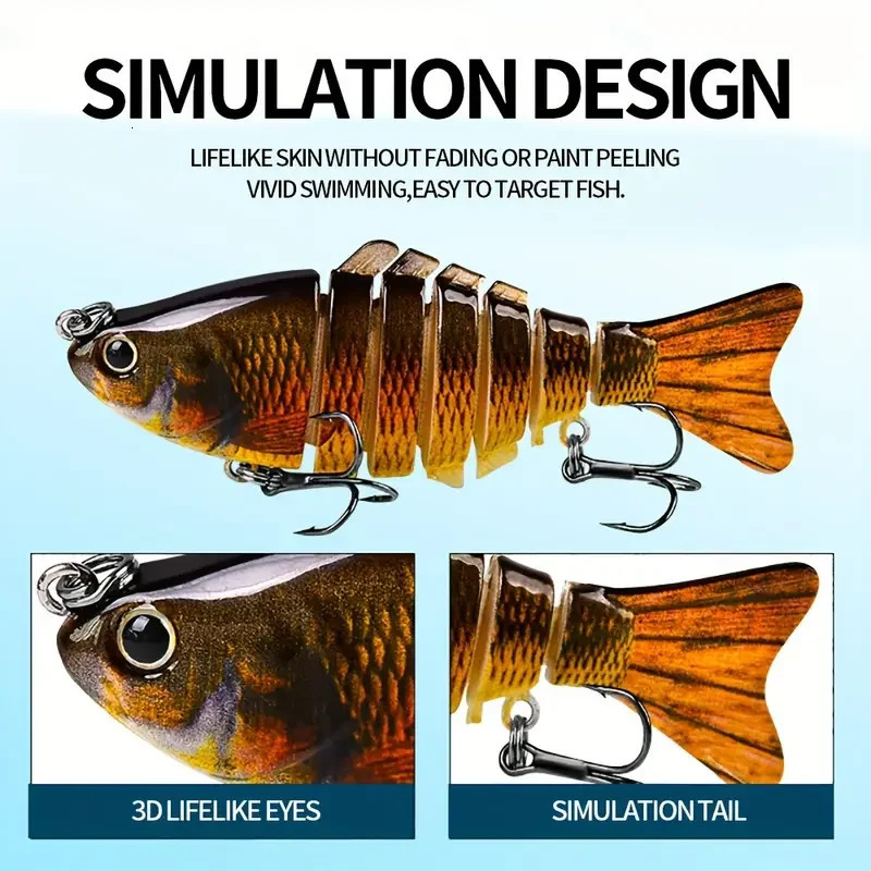 Multi Jointed SwimbaitSlow Sinking Segmented Bass Fishing LureSwimming Lure For Freshwater SaltwaterFishing Bait Kit 241024