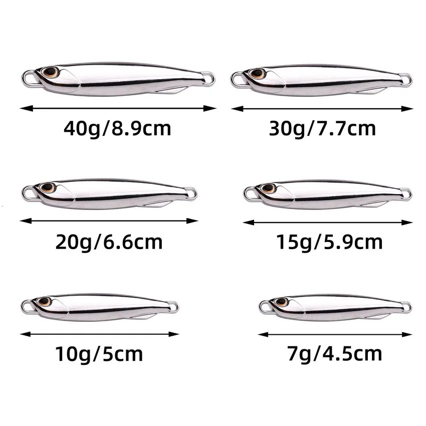 10PClot Metal Cast Jig Spoon 10g 20g 30g 40g Lures set With Hook Casting Jigging Fish Sea Bass Fishing Lure Artificial Bait 241024