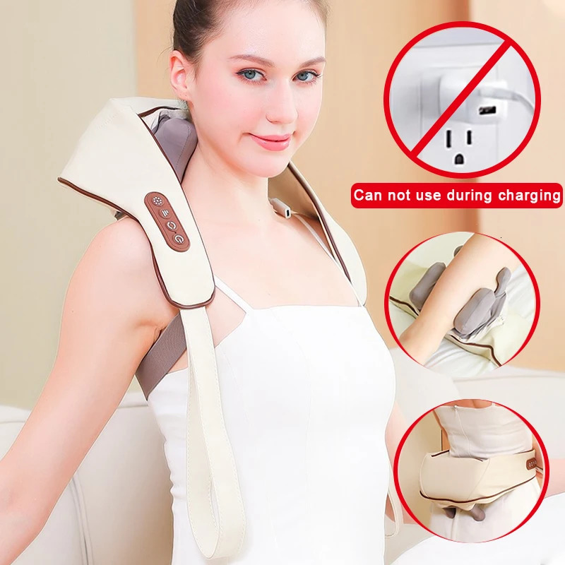 8D Neck and Shoulder Massager Electric Air Compress Kneading Multifunctional Back Massaging Multiple Parts of the Body 241024