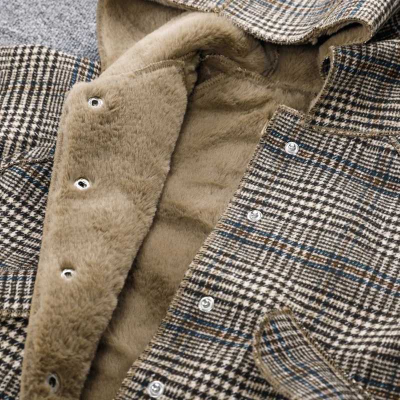 4-15 year childrens winter womens clothing plain weave thick wool jacket jacket youth clothing wool long jacket warm wool W241023