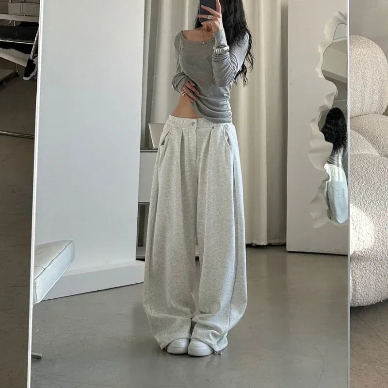 American retro sports loose casual pants fashionable street loose sports pants Harajuku hip-hop Y2k Trousers streetwear women 241023