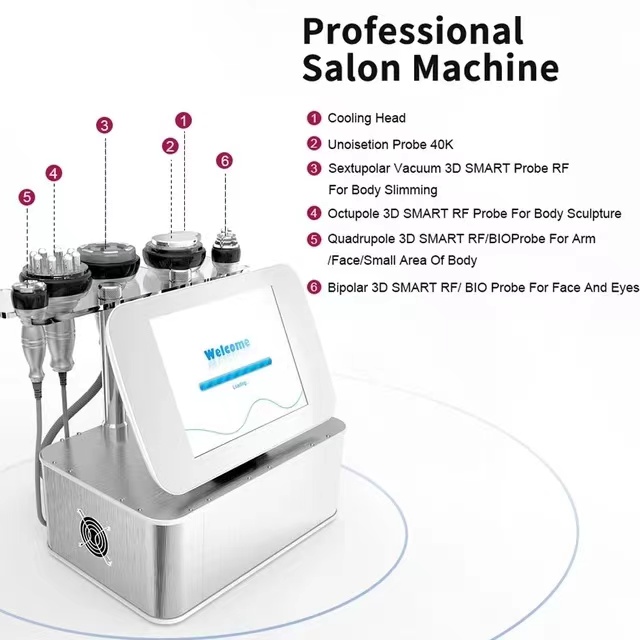 6 In 1 Portable Slim Equipment 2 0 Cavitation Ultrasonic Radio Frequency Bipolar Quadrupole Multipolar Pon Skin Care Machine