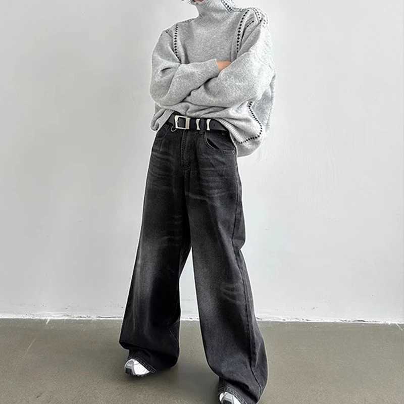 Trendy Long Sleeve Slim Fit Mens Sweater Streetwear Vintage Turtleneck Knitted Pullover Tops For Men 2024 Autumn Basic Sweaters LX241024