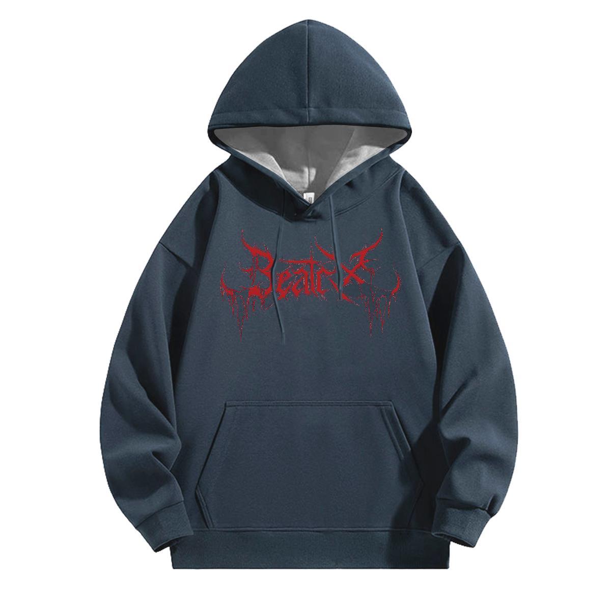 Fashion Design Men Hoodie Breathable Long Sleeve Comfortable Men's Hooded Sweatshirt Plus Size Cartoon Pullover Hoodie High Street Hip Hop Cotton