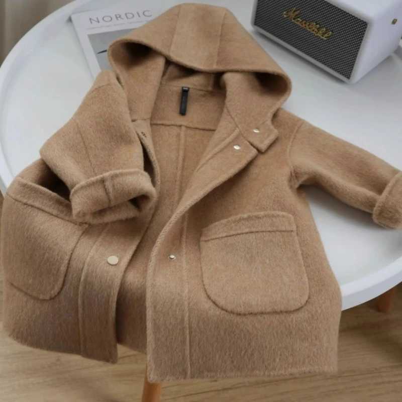 Womens wool jacket windproof jacket 2023 Beau warm thick winter cotton Par Plus size childrens clothing W241023