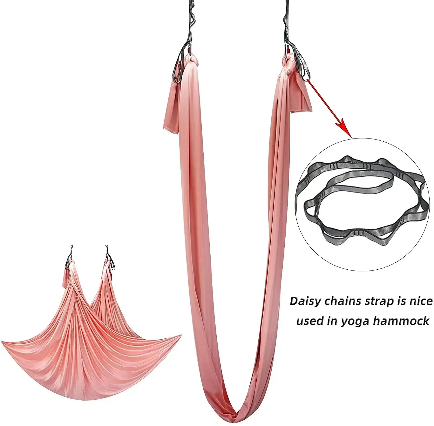Hanging Rope Climbing Chrysanthemum Yoga Stretch Belt Extender Strap for Aerial Hammock Swing Flying AntiGravity 241024