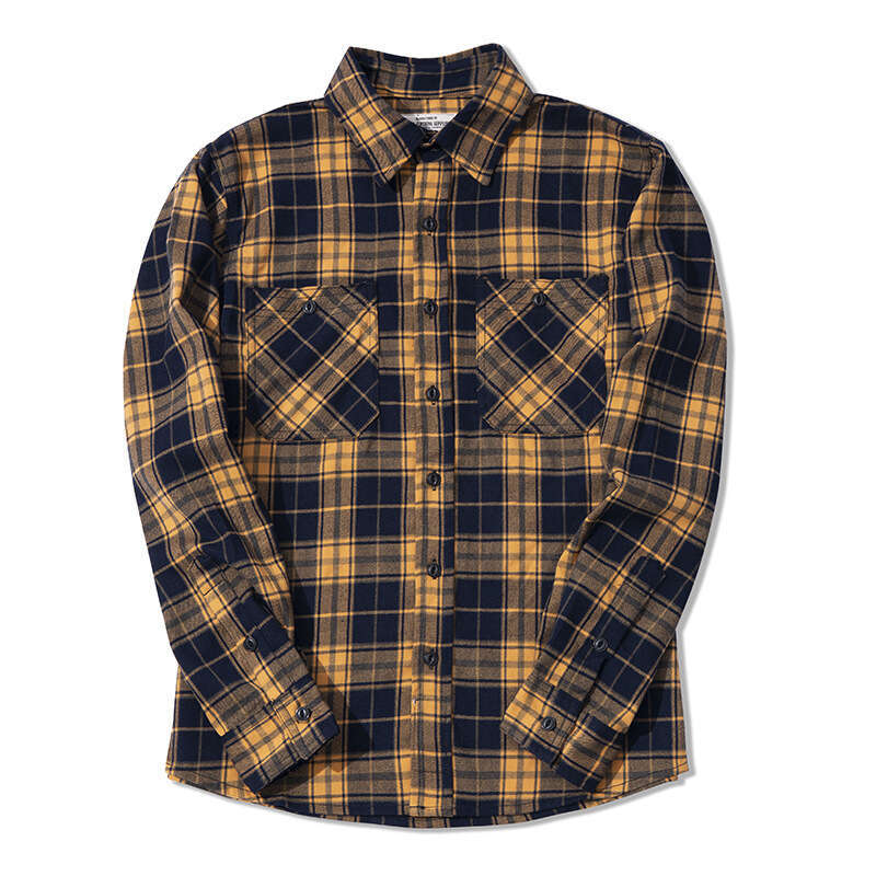 Autumn Winter New Style Top Casual Heavy Thick Plaid Shirt AMEKI Long Sleeve Men's Overalls Outdoor Trekking Climbing Clothing