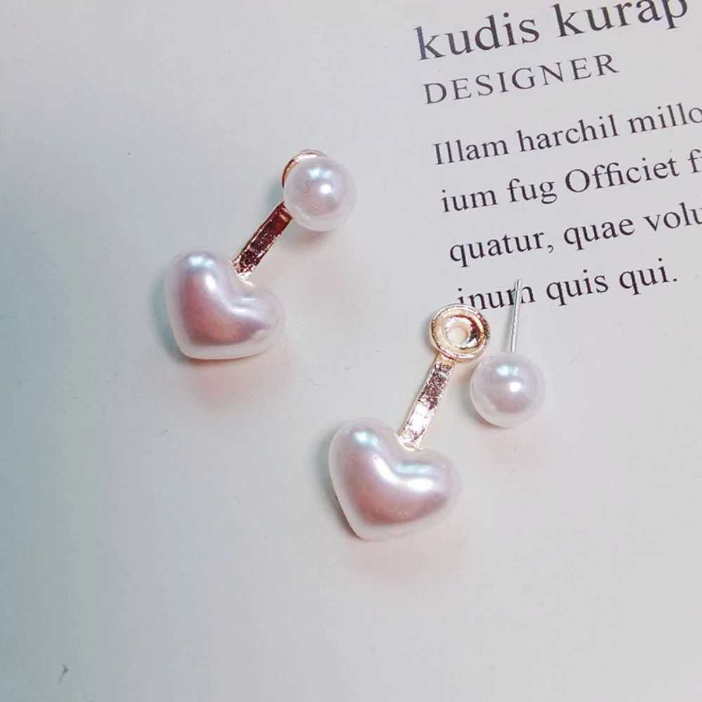 1/5 pairs of elegant female earrings sweet earrings elegant wild fashion cute and elegant pearl earrings fashionable heart-shaped earrings W241023