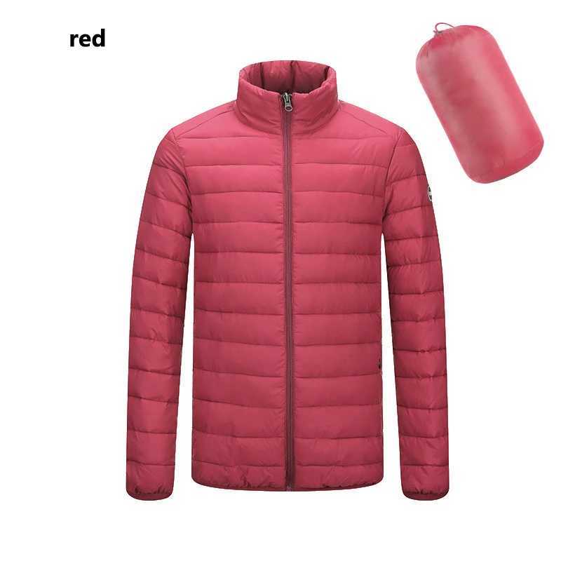 Men's Down Parkas Autumn and winter mens long sleeved jacket with zipper smooth front lightweight down jacket warm and windproof Q241023
