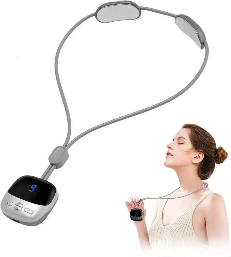 Electric Neck Massager Ems MicroCurrent Cervical Spine Portable Muscle Stimulator Rechargeable Massage Machine 241024