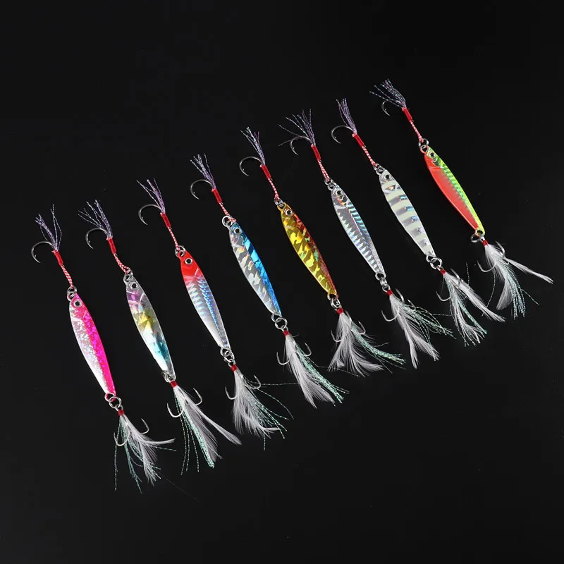 Fishing Glow Jigs 15g6cm 7g10g20g25g Jigbait Lure Shore Cast Decoys Metal Bait Artificial Lures 1 Piece Sale 241024