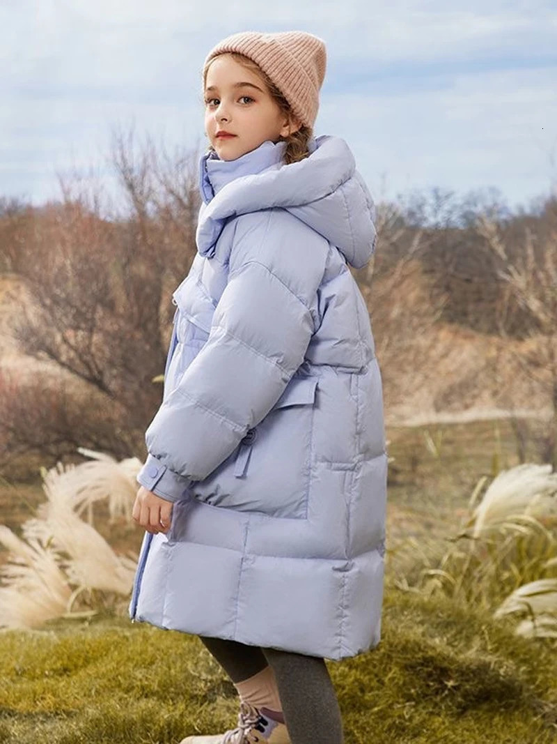 Teen girls down jacket winter solid color keep warm and fashionable childrens park jacket zipper jacket 4 6 8 10 12 14 year TR244 241024