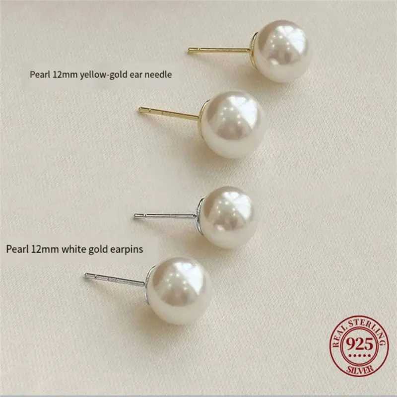 SOMILIA Fashion 925 Sterling Silver Needle Freshwater Pearl Stud Earrings Ball Earrings For Women Silver Jewelry Pierced 4-14MMX241023