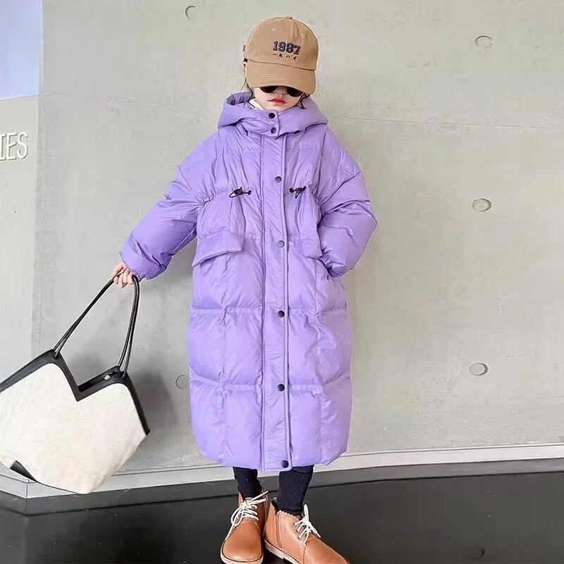 Girls Winter Long Jacket Parkas 12-14 Year Childrens Thick Coat Childrens Thick Coat 241024