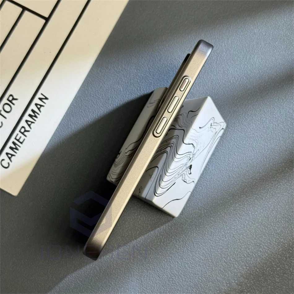 Phone case Slim Corrugated Matte Clear Case For iPhone 15 Plus 14 13 16 Pro Max Luxury Plating Wave Transparent Hard PC Back Cover Fundas Z241023