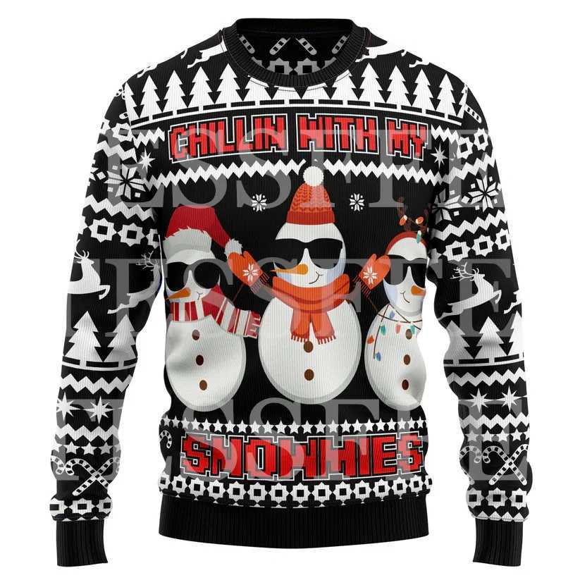 Halloween Dog Cat Bear Cotton Christmas Knitted Ugly Sweater Vintage Winter Pullover Retro Long Sleeve 3DPrint Casual Harajuku F LX241024