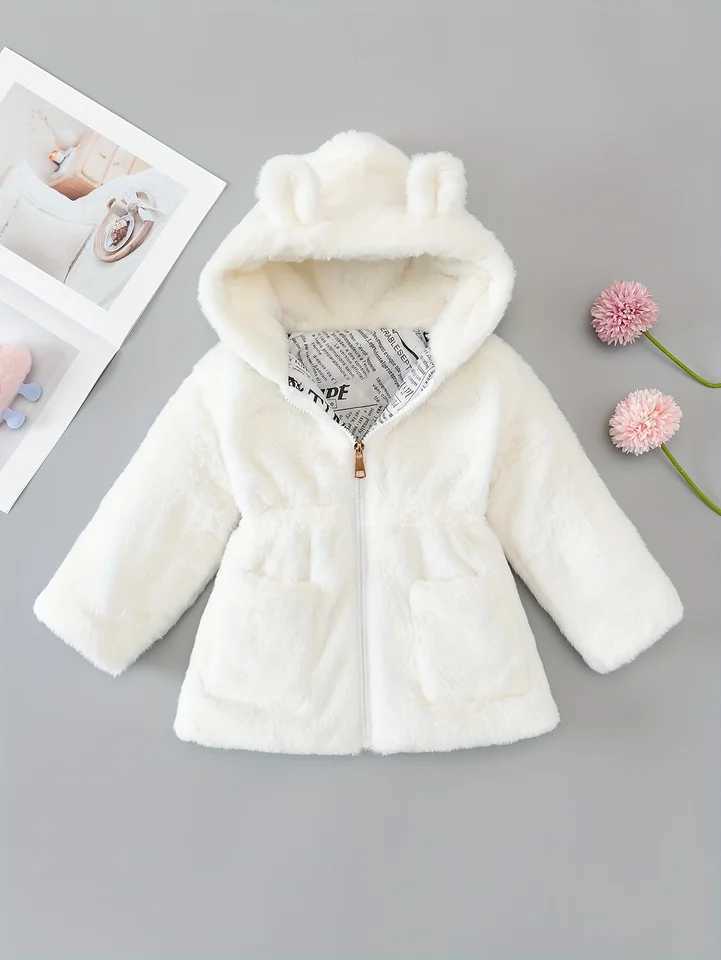 Womens Jacket Autumn Winter Warm Artificial Fur Coat Womens Sweater Hoodie Plush Childrens Christmas Princess Clothing W241023