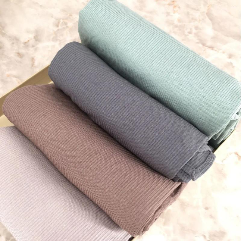 nice Color Headscarf Solid designers go Bandana ece Thread Striped Breathable Hijab Scarf Stripes Scarves