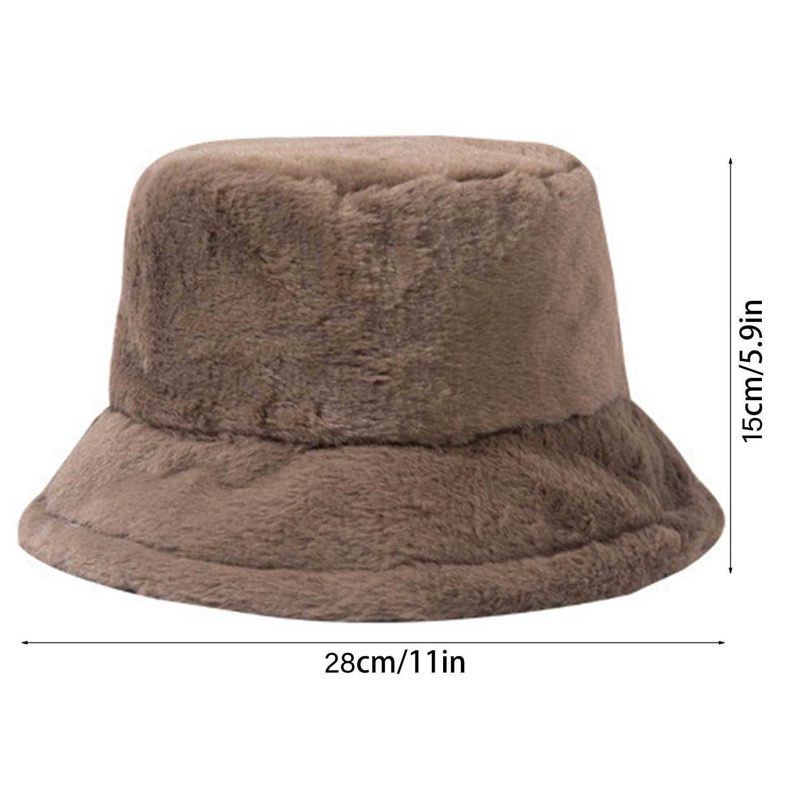 Cute fluffy bucket hat fashionable bucket hat cute winter warm hat used for cold weather snow hat new X241023