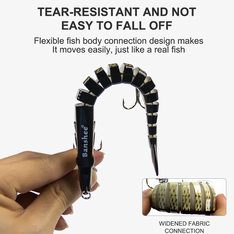 165mm 34g Fishing Lures Jointed Crankbaits Swimbait Sinking Wobblers For Pike Trout Bass Trolling Artificial Hard Bait Tackle 241024