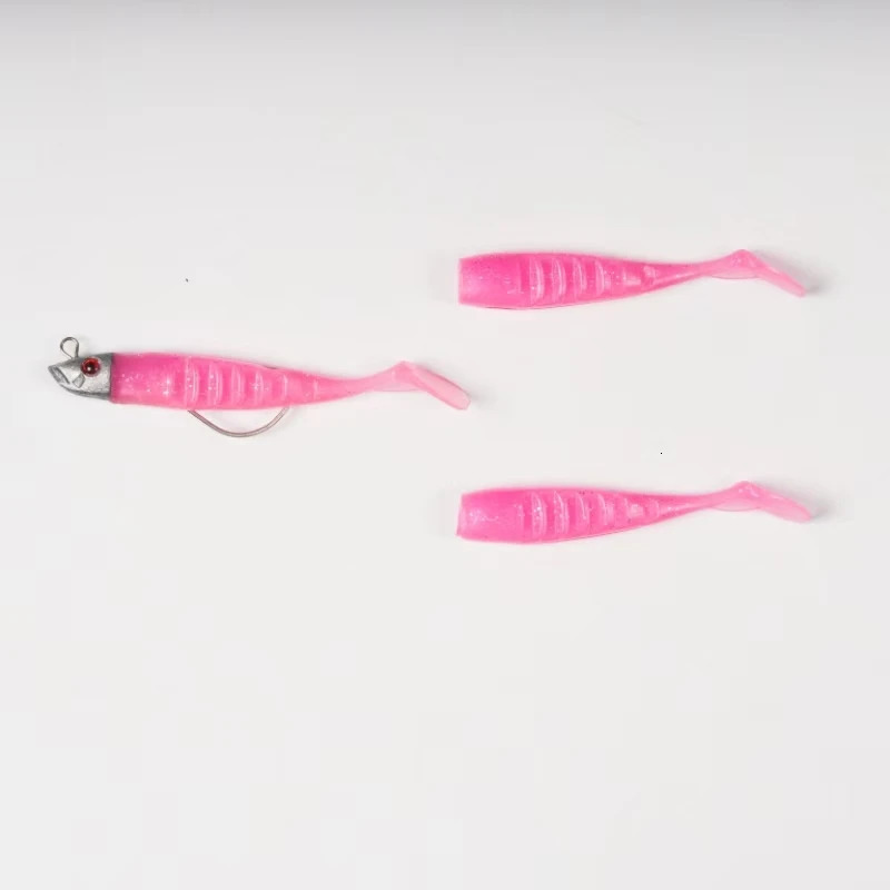 Soft Bait Fishing Lures 8cm 85g 2 Replacement Jig Fish Tackle T Tail Sea Bass Lure 241024