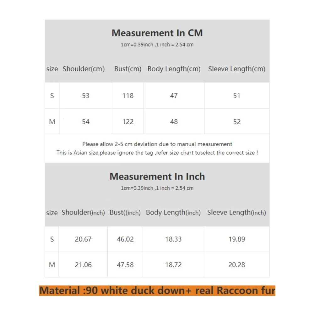 Womens Down Jacket Winter White Duck Down Jacket Short Warm Inflatable Jacket Large Natural Raccoon Fur Collar Park 241023