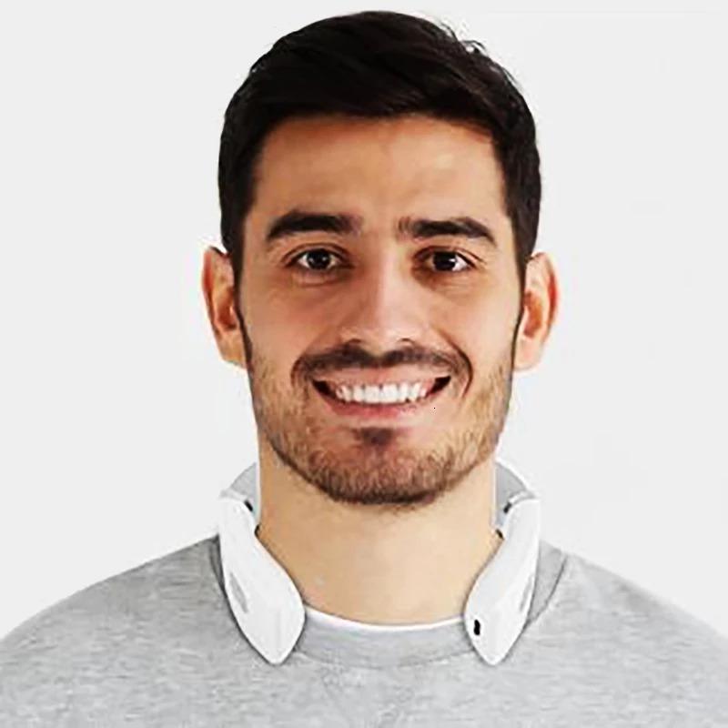 Electric Neck Massager USB Charging Portable Cervical Massage Device for Work Travel Simple White 241024