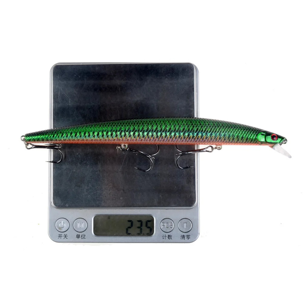 selling 1pcs 18cm 24g big long fish Minnow sea fishing lure bait 3D eyes Strong hooks lures for 241024