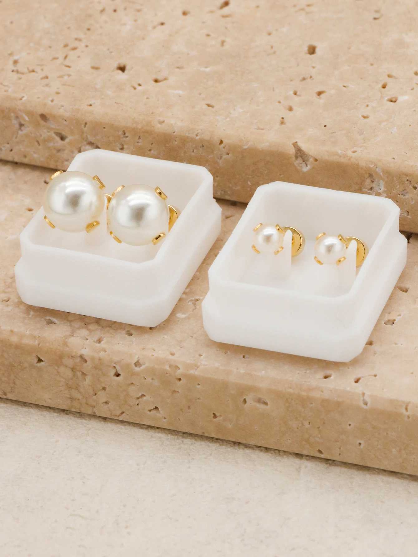 1pair/2pcs French Romantic Pearl Imitation Earrings Grand And Luxury Small And Popular Design Womens Fashion AccessoriesX241023