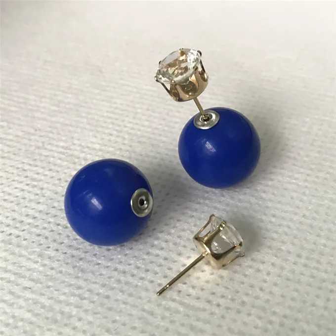 New Sales Genuine Brand Designed Trendy Cute Charm Double Simulated Pearl Ball Stud Earrings Jewelry AccessoriesX241023