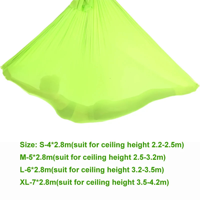 4567m Aerial Yoga Hammock Elastic Silk Flying Swing for AntiGravity Body Building Pilates Infoor Outdoor Fitness 241024