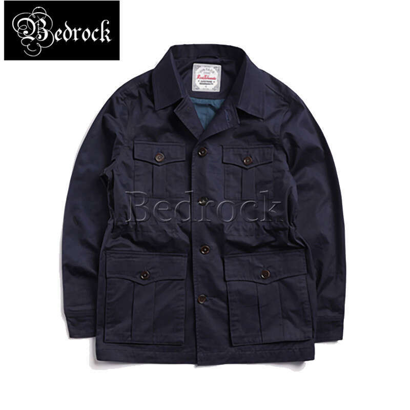 RT American Vintage Hunter Men's Multi-Pocket Cargo Jacket Male Spring And Autumn Tough Guy Mid-Length Army Windbreaker