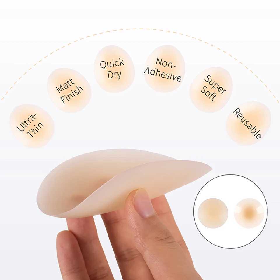 No Glue Self Adhesive Nipple Covers Invisible Silicone Breast Petals Waterproof Chest Sticker No Show Boob Tape For Backless BraXJ241024