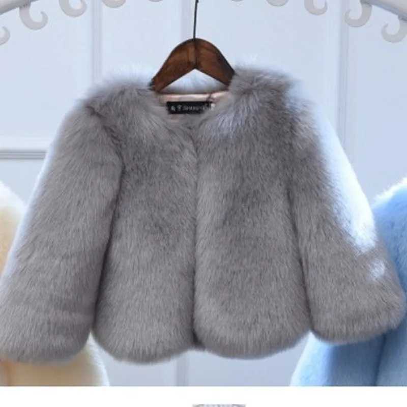 Girls winter jacket new winter childrens fashion clothing girls faux fur top fur coat childrens fur coat W241023