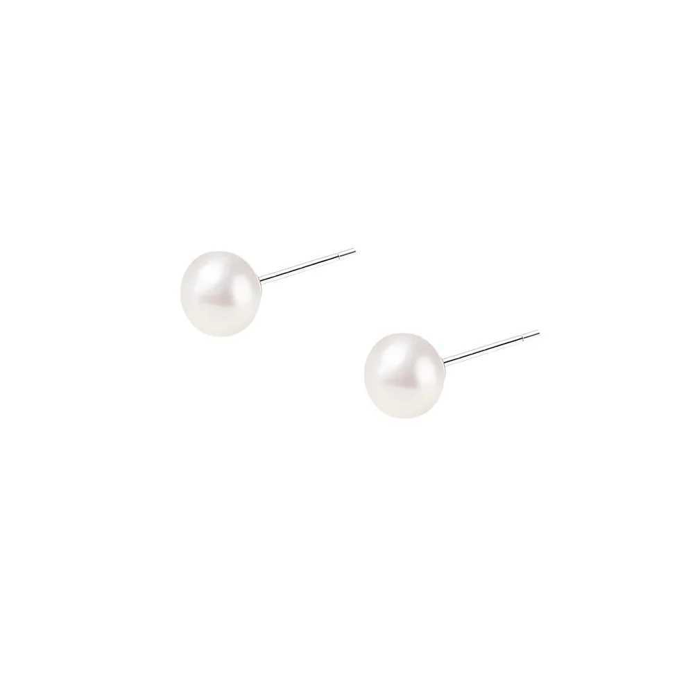 925 Sterling Silver Elegant Natural Freshwater Small Pearls Stud Earrings Classic Basic Jewelry For Women Birthday GiftsX241023