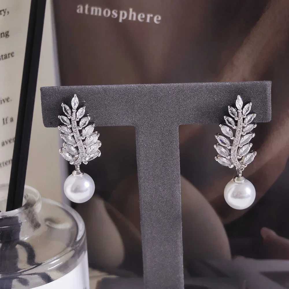 Moonso arrives at Tren Foliage to simulate pearl earrings womens anniversary gift jewelry wholesale E7494 W241023