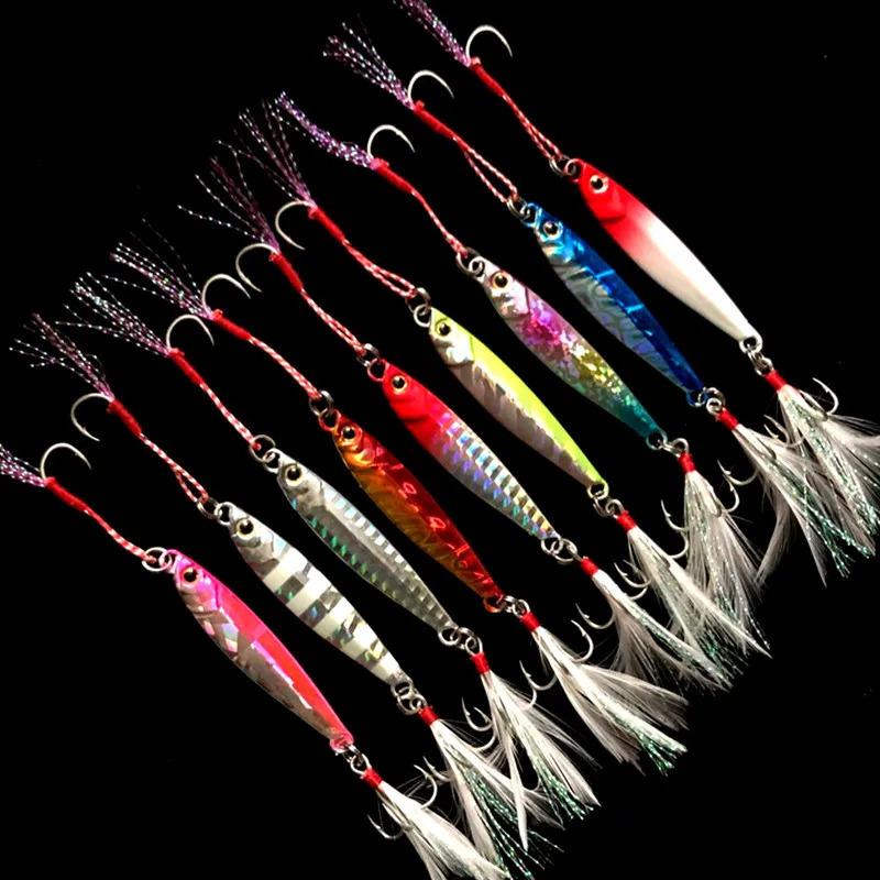 Fishing Glow Jigs 15g6cm 7g10g20g25g Jigbait Lure Shore Cast Decoys Metal Bait Artificial Lures 1 Piece Sale 241024