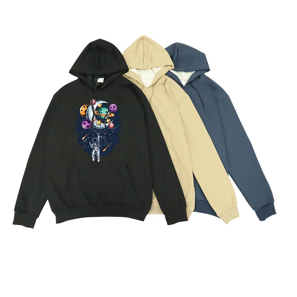 Fashion Mens Hoodie Breathable Soft Classic Couples Hoodie Customized Print Top Pullover Hoodie Casual Daily Wear Cotton 350g