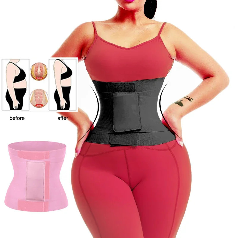 AfruliA Fajas Colombianas Girdle Slimming Waist Trainer Pulling Underwear Belt Sport Strap Body Shaper Tummy Wrap Cincher Corset 241024
